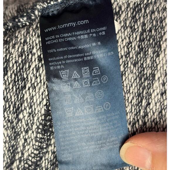 Tommy Hilfiger Athluxe Sweatshirt Jacket, Cropped, Zip, Navy, Women's Size M - Picture 3 of 4